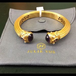 Julie Vos Byzantine DemiHinge Cuff Amethyst Purple